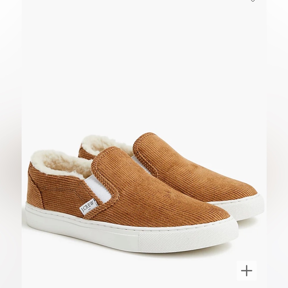 J.Crew Corduroy slip-on sneakers with sherpa lining
Size 7 NWT